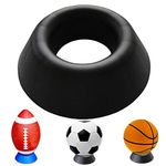 SZXMDKH Black Heavy Duty PP Memorabilia Ball Stand Ball Pedestal Ball Display Stand Storage Holder Soccer Ball Stand Basketball Football Volleyball Softball Bowling, L