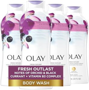Olay Fresh Outlast Soothing Orchid and Black Currant Body Wash 22 oz, (4 Count)