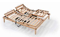 EVERGREENWEB - Electric KING SIZE Bed Base 180x200 cm Motorized Bed Frame with Orthopedic Wood Slats and 2 Separate Risers, Platform for Mattress, 4 Reclining Zones, Rigidity Adjusters,Removable Feet