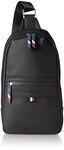 Tommy Hilfiger Men's Leo Sling Backpack, Th Black, One Size