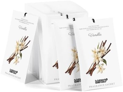 MYARO 12 Packs Vanilla Scented Sachets for Drawer and Closet, Long-Lasting Closet Sachet Bags Drawer Deodorizers Fresh Scents, Home Fragrance for Lover
