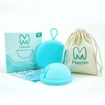 Mascoto® New Generation Menstrual Discs with Loop, Flat-fit Cup, Reusable Medical-Grade Silicone, Ultra Comfortable Tampon & Pad Alternative, Mess-Free Period Sex (Small)