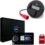Wet Sounds WS-MC1 & Transom Remote Bundle: Marine Media System with Full-Color LCD Display, Bluetooth, & Wired Remote