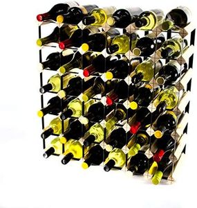 Cranville wine racks Classic pineta 42 Bottiglia di Vino e Black Metal cremagliera già assemblate