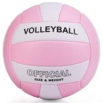 EVZOM Super Soft Volleyball Beach Volleyball Official Size 5 for Outdoor/Indoor/Pool/Gym/Training Premium Volleyball Equipment Durability Stability Sports Ball