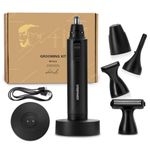 URBANER 4-in-1 Beard & Mustache Trimmer Grooming Kit for Men, Only 3 Ounces, Japanese Motor, USB Charger, IPX8 Waterproof, Ear and Nose Hair Trimmer, Eyebrows Trimmer, Gifts, MB-990