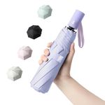 Small Travel Umbrella for Rain Protection Sun-Folding UV Umbrella Windproof Compact