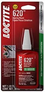 Loctite 620 High-Temperature Bearing Mount Retaining Compound: High Viscosity, Seals Against Leakage, High-Strength, Locks and Secures Cylindrical Assembliesl| 36 ml, Bottle (PN: 555338)