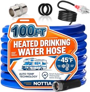100FT Heated Water Hose for RV, Freeze Protection to -45°F, Lead-Free & BPA-Free, Safe for Campers, Gardening, Livestock, Home Use