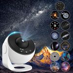 Lysumurl Galaxy Projector, 13 in 1 Planetarium Star Projector with 12 Film Discs, 360° Starry Sky Night Light Nebula Projector Lamp, Celestial Galaxy Projector Light for Adults Kids Bedroom Decoration