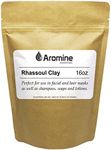 Aromine Rhassoul Clay Powder 16oz Moroccan Ghassoul Clay Mask, Nourishing, Unisex, Skin Treatment Mask