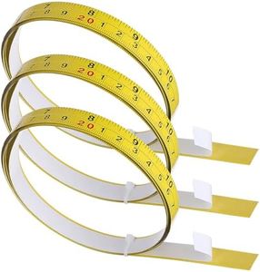 OATIPHO Steel Self-Adhesive Measuring Tape, Adhesive Ruler Tape, 3pcs Measuring Tape Double Scale Left to Right Ruler Sticker Workbench Ruler for Woodworking, Saw, Drafting Table, 1-Meter, Yellow