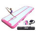 AWSUM 13ft Air Gymnastics Mat Tumbling Mat 4 inches Thickness Gymnastics Track with Electric Air Pump for Gym/Water/Yoga/Home use