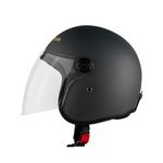 Steelbird SBH-56 Retro ISI Certified Open Face Helmet for Men and Women (Medium 580 MM, Matt H.Grey)