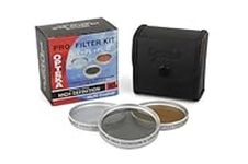 Opteka 67mm HD² 3 Piece (UV, PL, FL) Filter Kit for Nikon 24-85mm f/3.5-4.5, 70-300mm f/4.5-5.6, 18-70mm f/3.5-4.5, & 18-135mm f/3.5-5.6 Nikkor SLR Lenses