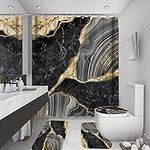 beifivcl 4Pcs Marble Shower Curtain