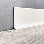 Gaahing Peel and Stick Baseboard Molding Trim, Paintable Vinyl Wall Base Cove Chair Rail Moulding, 12m x 10cm