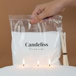 CANDELISS Pearled Candle and Wicks. Candle Sand Powder and Wicks for vases Pearled Candle Wax Powder Pearls Refill with Wicks Powder Candle granules Granulated Snow Wax (1kg)