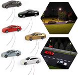 Evemodel 12pcs Head Lighted Model Car 1:87 Train Scenery HO Scale EC100