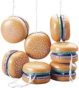 Hamburger Yo Yo Toys (Set of 12) Birthday and Burger Party Favors and Giveaways