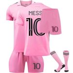 HIDLY New Soccer Jersey Set #10 Youth Kids Trendy Football Fans Kit for Soccer Enthusiasts with Socks for Kids Adult