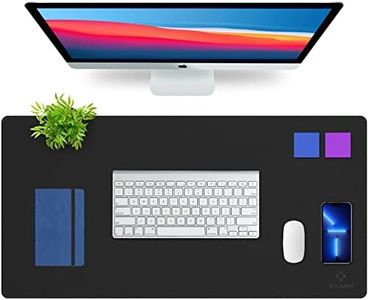 K KNODEL Alfombrilla de Escritorio, Tapete Escritoriode de Oficina, Vade para Escritorio Hecho de Cuero PVC, Alfombrilla del Escritorio del Ordenador portátil, Doble Cara (40 x 80cm, Negro)