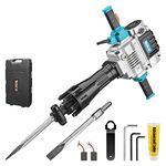 Berserker 2100W 50-Pound SDS-Hex Jack Hammer,1-1/8" 17-Amp Corded Electric Heavy Duty Demo Demolition Chipping Hammer Concrete/Pavement Breaker with Carrying Case Flat Chisel Bull Point Chisel