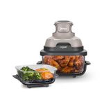 Ninja Crispi Portable Glass Air Fryer Cooking System – 4-Qt & 6-Cup CleanCrisp Containers, Nontoxic, Leak-Proof, Dishwasher Safe – Air Fry, Bake, Max Crisp, Recrisp FN101CSD (Canadian Version)