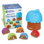 Learning Resources Spike The Fine Motor Hedgehog Sensory Tree House - 7 Pieces, Ages 18+ Months Fine Motor and Sensory Toy, Counting & Color Recognition Toys, Toddler Montessori Toys