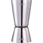 Tala Stainless Steel Cocktail Jigger - Dual Spirit Measuring Cup for Home Bar - Single & Double Shot Measure, 25ml & 50ml, Silver