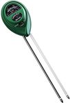 EBOFAB 3-in-1 Solar Soil Moisture Light and PH Acidity Meter Plant Tester Round Meter for Home and Garden, Lawn, Farm Plant Tester