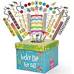 THE TWIDDLERS - 100 Pack Mega Birthday Lucky Dip, Assorted Toy Pass The Parcel, Classroom Rewards, Prizes Selection for Boys & Girls, Kids Party Favours and Bag Fillers