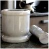 Jaipur Ace Natural White Marble Mortar and Pestle Set, Imam Dasta, Ohkli Musal, Kharal/Khalbatta or Mixer and Grinder Set for Kitchen- 4x4 Inches (White)