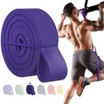 XFyt Beyond Boundaries: 40-90 Lbs Pull Up Resistance Bands for Very Heavy Strength Workouts & Fitness Gym | Natural Rubber Loop Band for Men Training (20-45Kgs, Purple)