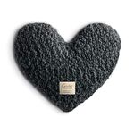 DEMDACO Charcoal Grey Giving Heart 11 x 10 Plush Polyester Decorative Throw Pillow