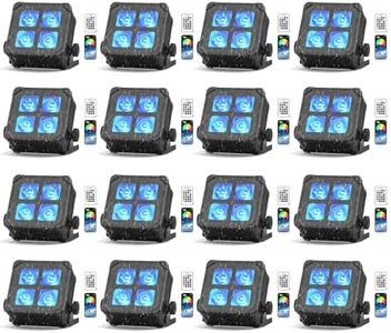 4LED Cordless Uplights for Events, Rechargeable Battery Powered Par Lights, Waterproof Strong Brightness Indoor/Outdoor Stage Lighting for DJ, Wedding Party, Church