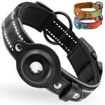 Airtag Dog Collar, CollarDirect, Reflective Dog Collar for Apple Air Tag for Large, Medium, and Small Dogs (Black, S, 12-14.5 Inch)