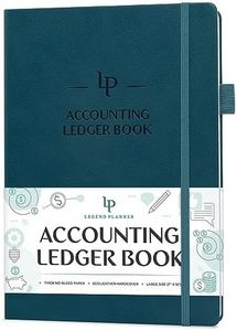 Legend Accounting Ledger Book – Hardcover Bookkeeping Log for Small Business & Personal Use – Columnar Book – Money Expense Journal – Large Format 7x10″, 120gsm Paper, 7,644 Entries (Dark Teal)