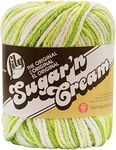 Lily Sugar 'N Cream The Original Ombre Yarn - (4) Medium Gauge 100% Cotton - 2 oz - Key Lime Pie - Machine Wash & Dry