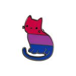 MYOSPARK LGBT Pride Gift Bisexual Cat Brooch Pin LGBT Bisexual Lapel Pin Pride Gay Jewelry Animal Cat Lover Gift (CA Bisexual Cat Pin)