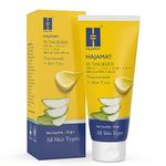 Hajamat Sunscreen SPF 50 PA+++ for face & body | Broad Spectrum - UVA, UVB & Blue Light Protection | Ultra Light, No White Cast, Water & Sweat Resistant | Women & Men | All Skin Types (50 gm)