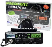 PRESIDENT - Richard 50 WATT PEP AM/FM 10 Meter TRANSCEIVER with Continuous SCANNING, 7 Backlight Colors, Echo, Talk-Back & SWR/PWR Meter