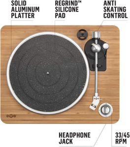 House of Marley Stir It Up Turntable – Belt-Drive Vinyl Record Player