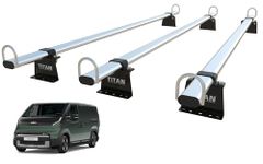 TITAN WorkReady Van Roof Rack 3 Bars - Compatible Fittings For: - KIA PV5 (2025 onwards)