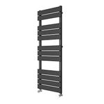 Requena Heated Towel Rail Anthracite Grey Bathroom Ladder Radiator - (Flat, 1200x450)