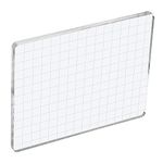 PATIKIL 6" x 5" Acrylic Stamp Block, Clear Stamping Block with Grid Lines Decorative Mounting Blocks Square for Scrapbooking DIY Crafts Card Making