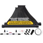 SunQuest - 2 Panels (2ft x 10ft) Solar Water Heater for Above Ground & Inground Pools - Polypropylene UV Resistant Collectors for Roof Installation Comes with Panel kit, Diverter & Mounting Kit
