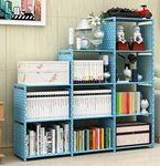 Danzera Multipurpose Bookshelf for Children|Storage Shelve for Books Storage Organizer|Bookcase for Home Furniture|Cabinet Shelves for Bedroom Office. (Blue, 9-Shelf)