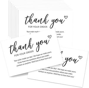 50 Large 4x6 Thank You for Your Order Cards - Bulk Postcards Purchase Inserts to Support Small Business Customer Shopping - for Online or Retail Stores, Handmade Goods and More