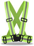 JERN® Reflective Vest, Lightweight Safety Vest for Women, Men and Kids, Adjustable Reflective Running Vest with 360° high Visibility for Running, Cycling, Motorcycle (Green)